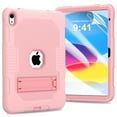 thumbnail image 1 of Dteck Rugged Case for iPad 10th Generation 10.9 Inch with Soft HD Screen Protector, Hybrid Shockproof Drop Protection Cover with Built-in Kickstand for 10.9" iPad 2022 10th gen, Rosegold, 1 of 8