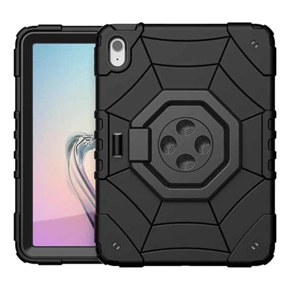 Dteck Rugged Case for iPad 11-inch (A16) 2025/ iPad 10th Generation 10.9-inch 2022,Heavy Duty 3-Layer Protection Case Shockproof Hand Grip Kickstand Cover for iPad 10th/11th Gen,Black