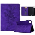 thumbnail image 1 of Dteck Rugged Case For iPad Pro 11 inch 4th 3rd 2nd Gen (2022/2021/2020/2018),iPad Air 5th 4th Gen 10.9" Magnetic Leather Flower Pattern Card Slots Smart Case Shockproof Rubber Kickstand Cover,Purple, 1 of 6