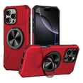 thumbnail image 1 of Dteck Rugged Protective Case for iPhone 15 Plus with Kickstand, Shockproof Anti-Scratch PC+TPU Back Cover, Magnetic Car Mount Compatible, Anti-Fingerprint Non-Slip Grip, Red, 1 of 7