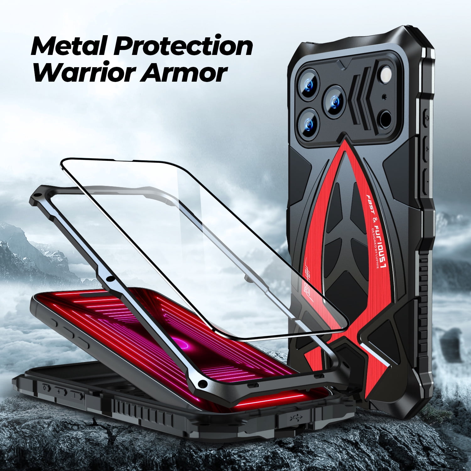 Dteck Rugged Protective Case for iPhone 18 Pro Max,360° Full Protection ...