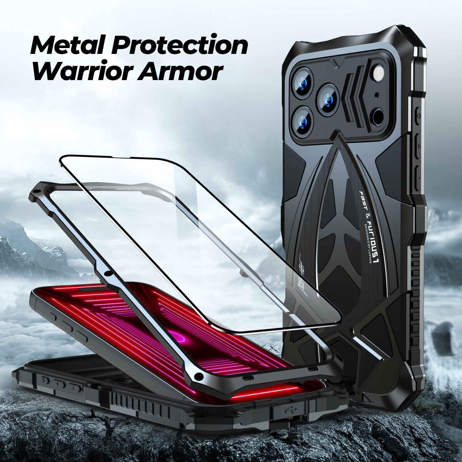 Dteck Rugged Protective Case for iPhone 18 Pro Max,360° Full Protection ...