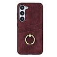 thumbnail image 1 of Dteck for S24 Plus Case, for Galaxy S24 Plus Case Card Holder,360 Degree Ring Holder Stand,Slim Phone Case Leather for Men Women,Shockproof Protective Thin Wallet Cover, Winered, 1 of 7