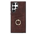 thumbnail image 1 of Dteck for S24 Ultra Case, for Galaxy S24 Ultra Case Card Holder,360 Degree Ring Holder Stand,Slim Phone Case Leather for Men Women,Shockproof Protective Thin Wallet Cover, Coffee, 1 of 7