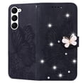 thumbnail image 1 of Dteck for Samsugn Galaxy S23 Case Wallet with Credit Card Slots Sparkle Diamond Rhinestone Butterfly Cute for Girls PU Leather Magnetic Closure Folio Flip Phone Cover for Samsung S23 5G,Black, 1 of 5