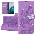 thumbnail image 1 of Dteck for Samsugn Galaxy S23 Plus Case Wallet with Credit Card Slots Sparkle Diamond Rhinestone Butterfly Cute for Girls PU Leather Magnetic Closure Folio Flip Phone Cover for Samsung S23+,Purple, 1 of 5