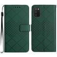 thumbnail image 1 of Dteck for Samsung A03S 6.5" 2021 Magnetic Case, Premium PU Leather Folio Flip Wallet Case with Card Holder Cash Slot Lanyard Strap Kickstand Function Embossed Pattern Slim Shockproof Cover, green, 1 of 8