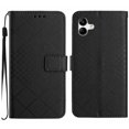 thumbnail image 1 of Dteck for Samsung A04E 6.5" 2022 Magnetic Case, Premium PU Leather Folio Flip Wallet Case with Card Holder Cash Slot Lanyard Strap Kickstand Function Embossed Pattern Slim Shockproof Cover, black, 1 of 8