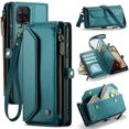 thumbnail image 1 of Dteck for Samsung A22 5G Case with RFID Blocking Wallet Case for Women Men, Shockproof PU Leather Magnetic Flip Strap Zipper Card Holder Phone Case,Green, 1 of 6