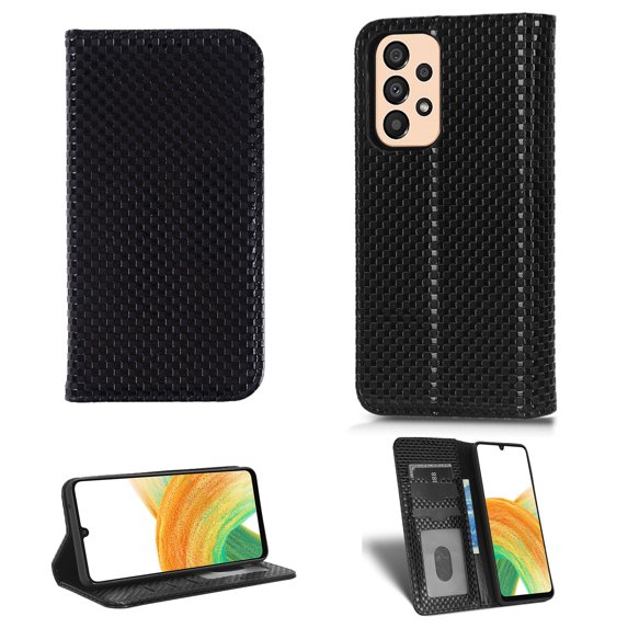 Dteck Samsung A33 Case 5G, Galaxy A33 Wallet Case, Slim Luxury Magnetic Premium PU Leather Credit ID Card Pocket Stand Holder Flip Phone Cover For Samsung Galaxy A33 5G, Black
