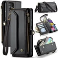 thumbnail image 1 of Dteck for Samsung A51 4G Case with RFID Blocking Wallet Case for Women Men, Shockproof PU Leather Magnetic Flip Strap Zipper Card Holder Phone Case,Black, 1 of 6