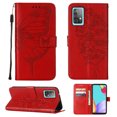 thumbnail image 1 of Dteck Samsung A52 Case, Butterfly Patterned Wallet Case, Magnetic Hand Strap Credit Card Holder Slots Synthetic Leather Kickstand Protective Cover For Samsung Galaxy A52, Red, 1 of 11