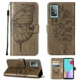 thumbnail image 1 of Dteck Samsung A52 Case, Butterfly Patterned Wallet Case, Magnetic Hand Strap Credit Card Holder Slots Synthetic Leather Kickstand Protective Cover For Samsung Galaxy A52, Gray, 1 of 11
