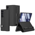 thumbnail image 1 of Dteck For Samsung Galalxy Fold 7 Case with S Pen Slot & Card Slot, Magnetic Full Body Screen Protector Kickstand Closure PU Leather Anti-Drop Grip Wallet Full Body Protective Cover, Black, 1 of 7