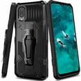 thumbnail image 1 of Dteck for Samsung Galaxy A02 / M02 Case Dual-Layer TPU+PC Shockproof Heavy Armor With Belt Clip Anti-Drop Shock Absorption Cover Metal Back Clip for Samsung A02 / M02 Case, Black, 1 of 7