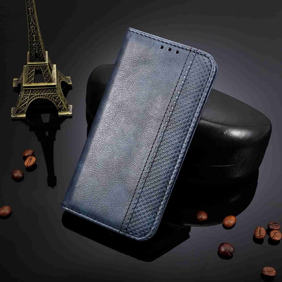 Dteck for Samsung Galaxy A03 Core Case, Shockproof Wallet Card Flip Folio Soft TPU Cover Kickstand Ultra Slim Strong Magnetic Closure Stand Cover, Darkblue