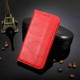 thumbnail image 1 of Dteck for Samsung Galaxy A03 Core Case, Shockproof Wallet Card Flip Folio Soft TPU Cover Kickstand Ultra Slim Strong Magnetic Closure Stand Cover, Red, 1 of 4