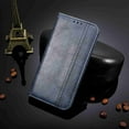thumbnail image 1 of Dteck for Samsung Galaxy A03S Case, Shockproof Wallet Card Flip Folio Soft TPU Cover Kickstand Ultra Slim Strong Magnetic Closure Stand Cover, Darkblue, 1 of 4