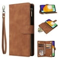 thumbnail image 1 of Dteck for Samsung Galaxy A05 Wallet Case,Soft Leather Zipper Wallet Case Magnetic Buckle Flip Cover with 5 Card Slots/Photo Pocks/Lanyard Strap for Samsung Galaxy A05,Brown, 1 of 8