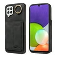 thumbnail image 1 of Dteck for Samsung Galaxy A12 Case with Card Holder, Retro PU Leather Wallet Case with Rotating Ring Kickstand, Slim Back Protective Cover Case for Samsung Galaxy A12,Black, 1 of 7