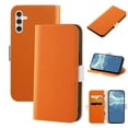 thumbnail image 1 of Dteck for Samsung Galaxy A13 5G 6.5 inch Case,Drop Protection Magnetic Closure Flip Holder ID Credit Card Slots Wallet Lychee Texture Leather Slim Phone Cover,Orange, 1 of 10