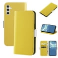 thumbnail image 1 of Dteck for Samsung Galaxy A13 5G 6.5 inch Case,Drop Protection Magnetic Closure Flip Holder ID Credit Card Slots Wallet Lychee Texture Leather Slim Phone Cover,Yellow, 1 of 10