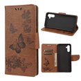 thumbnail image 1 of Dteck for Samsung Galaxy A13 5G Wallet Case (Not for 4G), PU Leather Embossed Butterfly Pattern Case Purse Kickstand Flip Cover Card Holders Hand Strap for Samsung Galaxy A13 5G, Brown, 1 of 4