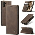 thumbnail image 1 of Dteck Samsung Galaxy A13 5G case Vintage PU Leather Wallet Case TPU Bumper [Card Slots] [Hands-Free Kickstand] [Magnetic Closure] Shockproof Flip Folio Case for Samsung Galaxy A13 5G,Coffee, 1 of 8