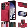 thumbnail image 1 of Dteck for Samsung Galaxy A14 5G Case with Card Holder, Retro PU Leather Wallet Case with Rotating Ring Kickstand, Slim Back Protective Cover Case for Samsung Galaxy A14 5G,Red, 1 of 7