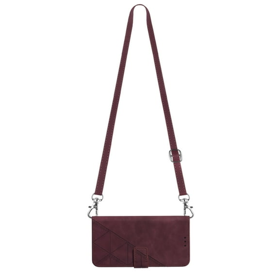 Dteck for Samsung Galaxy A14 5G Case Crossbody Wallet with Card Slots Holder, Matte PU Leather Folio Flip Stand Phone Cover for Samsung Galaxy A14 5G 6.6 Inch, Winered