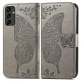 thumbnail image 1 of Dteck for Samsung Galaxy A14 5G Case, Embossed Butterfly Pattern PU Leather Folio Flip Case with Credit Card Slots Wrist Strap for Samsung A14 5G,Gray, 1 of 3