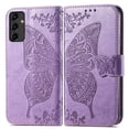 thumbnail image 1 of Dteck for Samsung Galaxy A14 5G Case, Embossed Butterfly Pattern PU Leather Folio Flip Case with Credit Card Slots Wrist Strap for Samsung A14 5G,Light Purple, 1 of 3