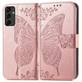 thumbnail image 1 of Dteck for Samsung Galaxy A14 5G Case, Embossed Butterfly Pattern PU Leather Folio Flip Case with Credit Card Slots Wrist Strap for Samsung A14 5G,Rosegold, 1 of 5