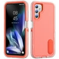 thumbnail image 1 of Dteck for Samsung Galaxy A14 5G Case with Kickstand, Heavy Duty Dual Layer Rugged Phone Cover, Durable Military Grade Protection Shockproof Protective Case for Samsung A14 5G,Orange + Clear, 1 of 6