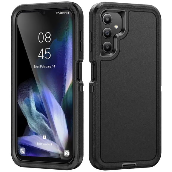 Dteck for Samsung Galaxy A14 5G Case, Protective Shockproof Rugged Military Drop Protection Galaxy A14 Cell Phone Cover Tough Hybrid Bumper Samsung A14 Phone Case, Black