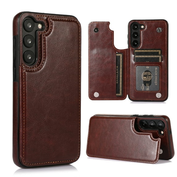 Dteck for Samsung Galaxy A14 5G Wallet Case, Luxury PU Leather Case with Magnetic Flip Card Holder Kickstand Slim Shockproof Durable Phone Case for Samsung Galaxy A14 5G,Brown