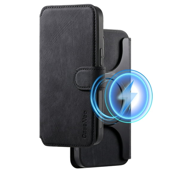 Dteck for Samsung Galaxy A14 5G Wallet Case with RFID Blocking Credit Card Holder, Magnetic Detachable PU Leather Folio Flip Kickstand Shockproof Cover Women Men for Samsung A14 5G,Black