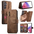 thumbnail image 1 of Dteck for Samsung Galaxy A15 5G Wallet Case with RFID Blocking Credit Card Holder Zipper Pocket,PU Leather Flip Kickstand Shockproof Cover Ring Women Men for Samsung Galaxy A15,Brown, 1 of 7