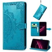 Dteck for Samsung Galaxy A15 5G Wallet Phone Case,Embossed PU Leather Magnetic Clasp Case with Credit Card Slots Holder Phone Cover with Strap for Samsung Galaxy A15,Blue