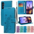 thumbnail image 1 of Dteck for Samsung Galaxy A16 5G Case Wallet with Card Holder Slots Wrist Strap, TPU Interior Protective Phone Cover Stand Embossed PU Leather Folio Flip Case for Galaxy A16 5G,Blue, 1 of 5
