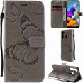 thumbnail image 1 of Dteck Samsung Galaxy A21 6.5 inch 2020 Case 3D Butterfly Pattern Premium PU Leather Flip Cover Wallet Kickstand Magnetic Closure Credit Card Slots Holder Wrist Strap for Samsung Galaxy A21, gray, 1 of 1