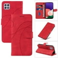 thumbnail image 1 of Dteck for Samsung Galaxy A22 5G Wallet Case, Premium PU Leather Flip Folio Card Holders Kickstand Book Folding Case with Detachable Wrist Strap Shockproof Protective Cover, red, 1 of 2