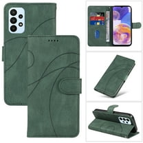 Dteck for Samsung Galaxy A23 Wallet Case, Premium PU Leather Flip Folio Card Holders Kickstand Book Folding Case with Detachable Wrist Strap Shockproof Protective Cover, green