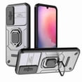 thumbnail image 1 of Dteck for Samsung Galaxy A24 4G with Slide Lens Cover, Military Grade Shockproof Heavy Duty Hybrid Rugged Protective Case with Magnetic Ring Kickstand Case, black, 1 of 6