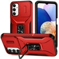 thumbnail image 1 of Dteck for Samsung Galaxy A25 5G Case with Slide Camera Cover,Magnetic Rotated Kickstand Rubber Case Hard PC Camera Protection Military Grade Shockproof Heavy Duty Protective Cover,Red, 1 of 8