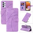 thumbnail image 1 of Dteck for Samsung Galaxy A32 4G Wallet Case, Premium PU Leather Flip Folio Card Holders Kickstand Book Folding Case with Detachable Wrist Strap Shockproof Protective Cover, purple, 1 of 2