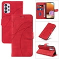 thumbnail image 1 of Dteck for Samsung Galaxy A32 4G Wallet Case, Premium PU Leather Flip Folio Card Holders Kickstand Book Folding Case with Detachable Wrist Strap Shockproof Protective Cover, red, 1 of 2