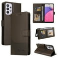 thumbnail image 1 of Dteck for Samsung Galaxy A33 5G 6.4" 2022 Case, PU Leather Flip Wallet Case with 3 Cart Slots and Kickstand Shockproof Protective for Samsung Galaxy A33 5G Ladies Girls Women Boys Men, Brown, 1 of 13