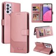 thumbnail image 1 of Dteck for Samsung Galaxy A33 5G 6.4" 2022 Case, PU Leather Flip Wallet Case with 3 Cart Slots and Kickstand Shockproof Protective for Samsung Galaxy A33 5G Ladies Girls Women Boys Men, Rosegold, 1 of 13