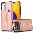 thumbnail image 1 of Dteck for Samsung Galaxy A33 5G Case, PU Leather Adjustable Loop Strap Case with Hidden Cart Slot Shockproof Protective Case for Samsung A33 5G 6.4" 2022 Ladies Women Men, Rosegold, 1 of 8